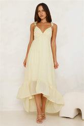 Floating On Florals Maxi Dress Yellow